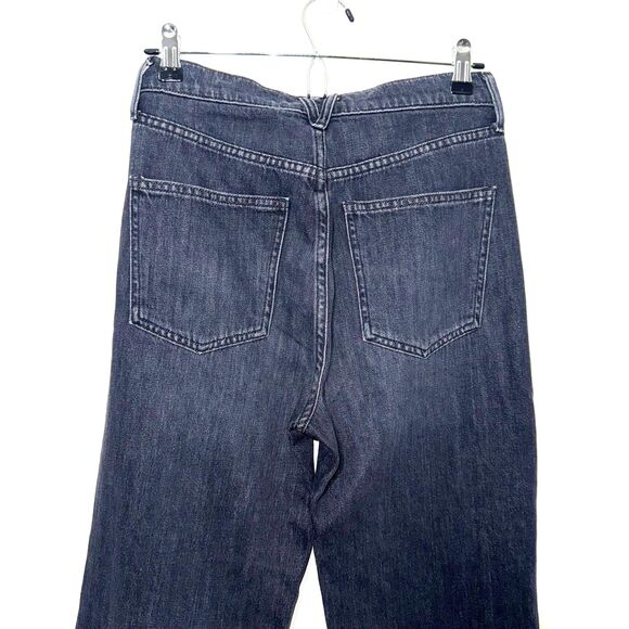 Veronica Beard Dylan Full Length High Rise Raw Hem Straight Jean- Washed Onyx 27 - Picture 6 of 10